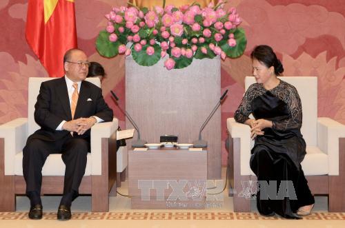 ທ່ານນາງຮອງປະທານສະພາແຫ່ງຊາດຫງວຽນທິກິມເງິນຕ້ອນຮັບທີ່ປຶກສາພິເສດສະຫະພັນລັດຖະສະພາມິດຕະພາບຍີ່ປຸ່ນ-ຫວຽດນາມ